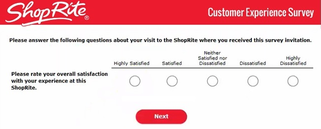 My ShopRite Survey Online Entry
